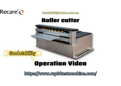 How to use raw materials guillotine cutter rapid test sheet slitter?